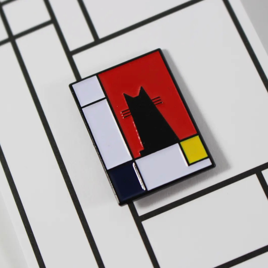 Meowdrian Katzen Pin