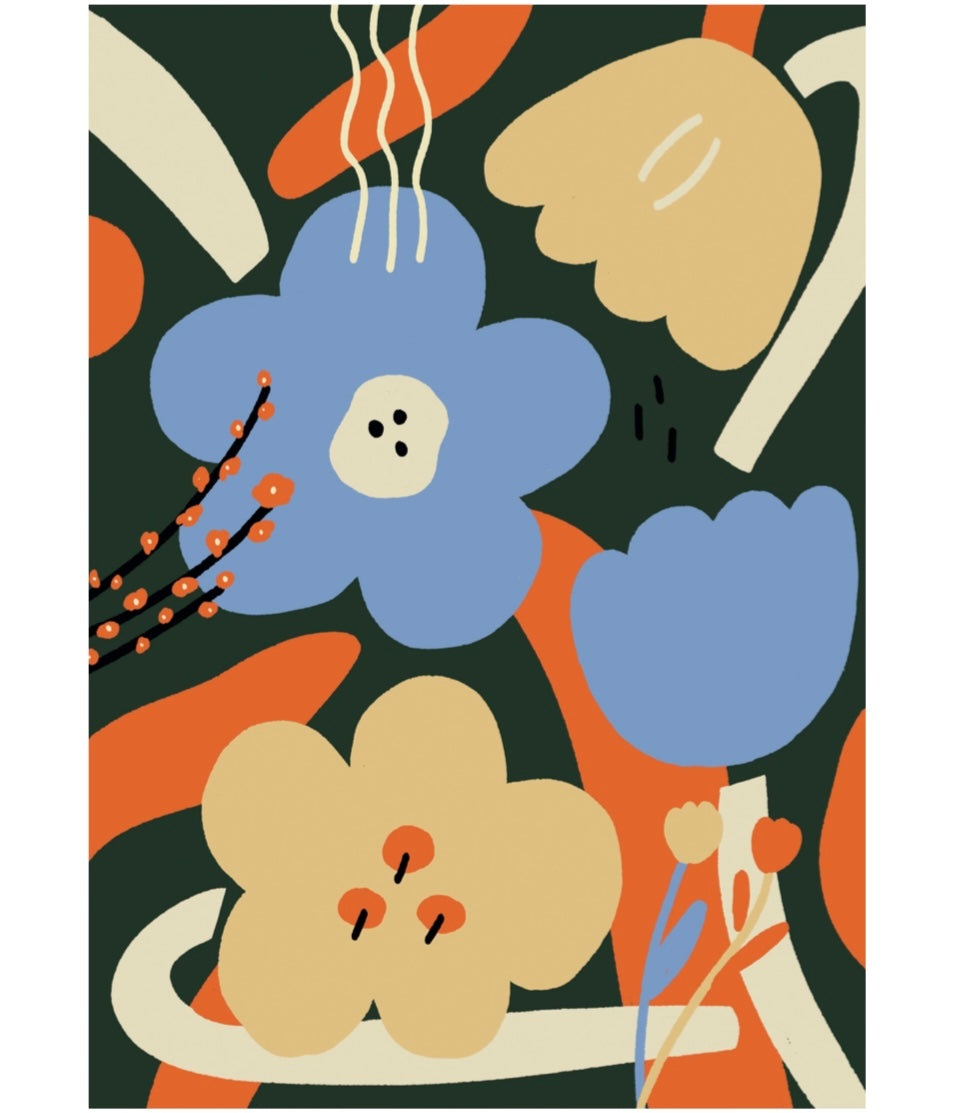 A4 Print - Abstract Flowers - Tulip