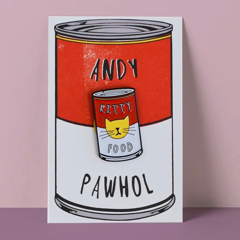 Andy Pawhol Katzen Pin
