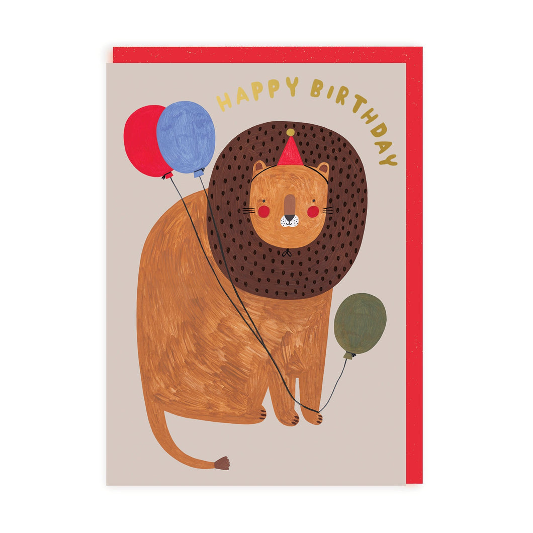 Grußkarte - Happy Birthday Lion
