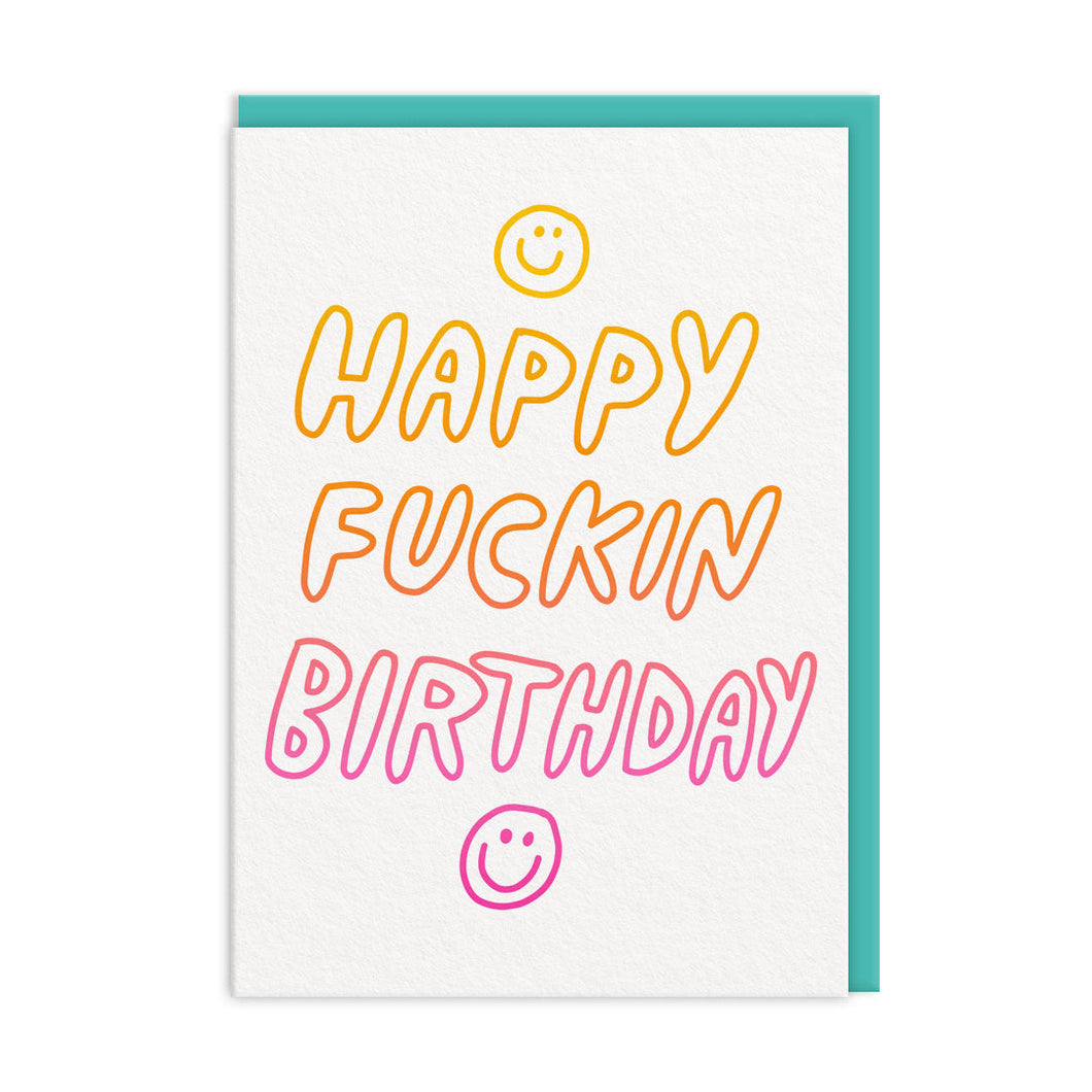 Grußkarte - Happy Fuckin Birthday