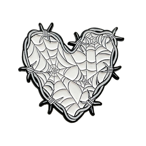 Barbed Wire Heart Pin
