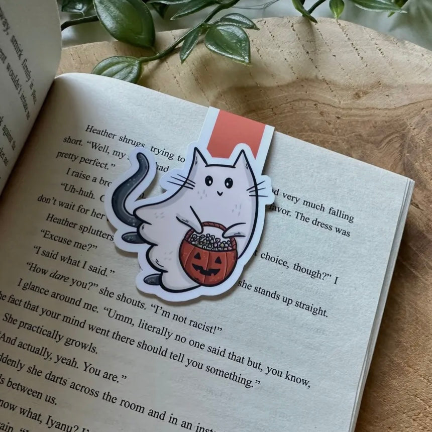 Magnetisches Lesezeichen - Geisterkatze