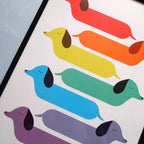 A4 Print - Rainbow Dogs