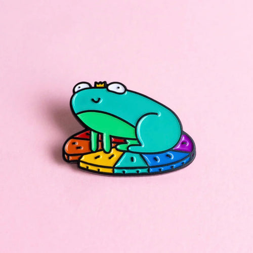 Rainbow Frog Pin