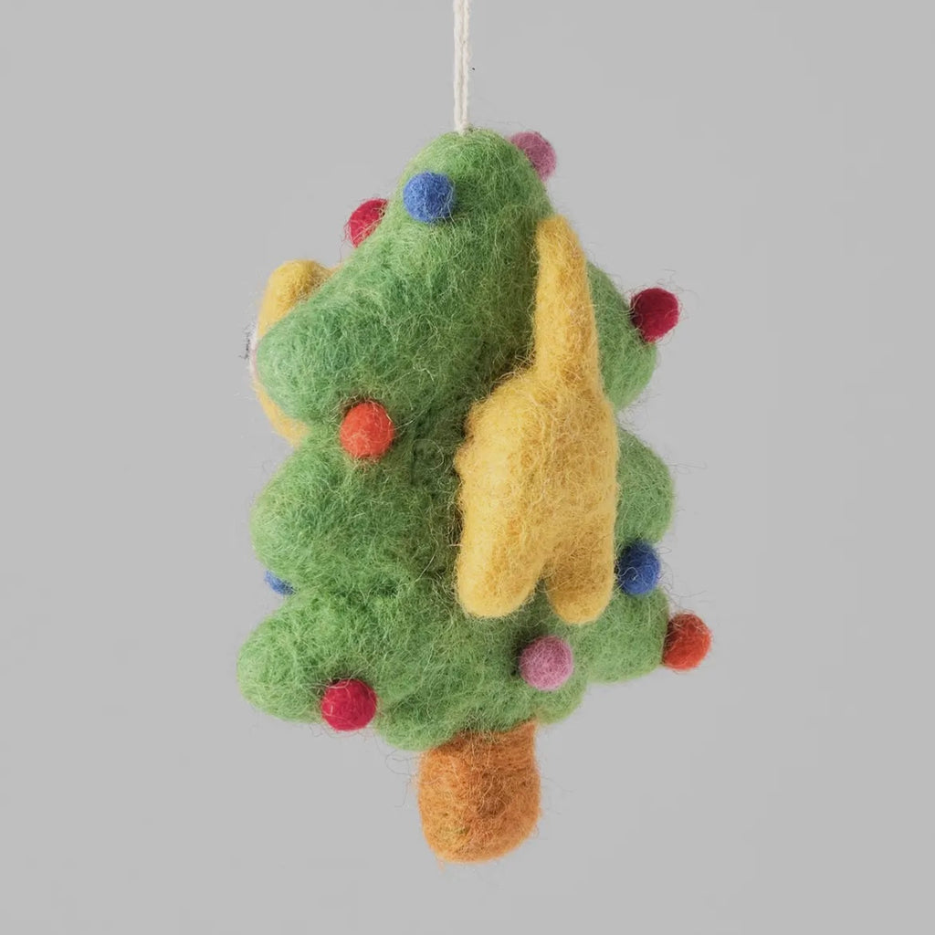 Anhänger aus Filz - Katze im Baum