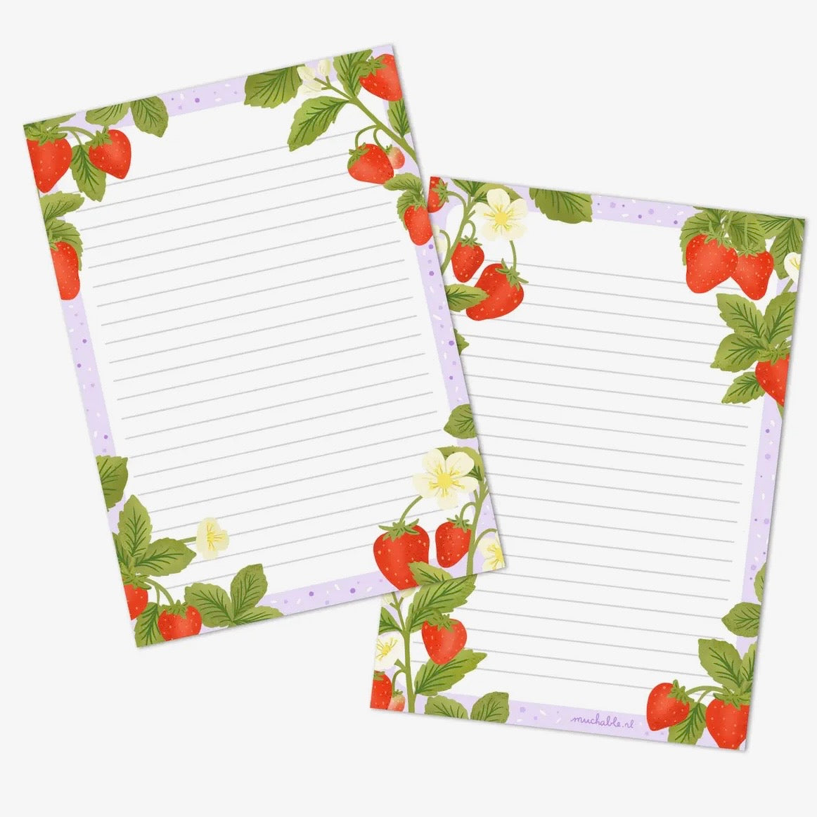 Notizblock - Erdbeeren