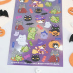 Stickerbogen - Spooky Cats and Creatures