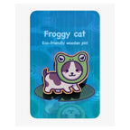 Pin aus Holz - Frog Cat