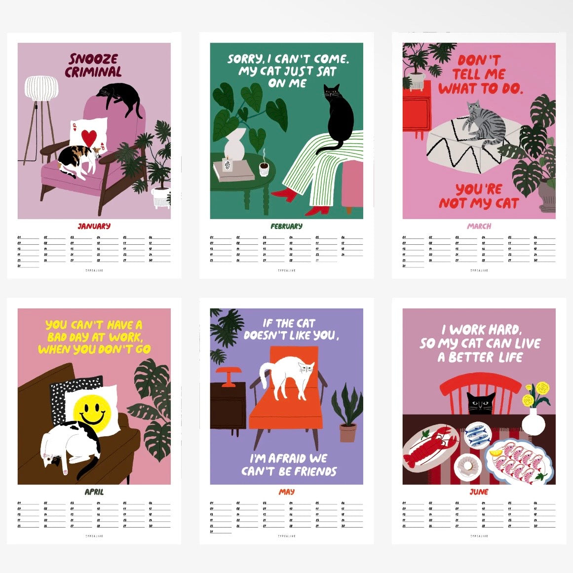 Wandkalender (undatiert) - Cats