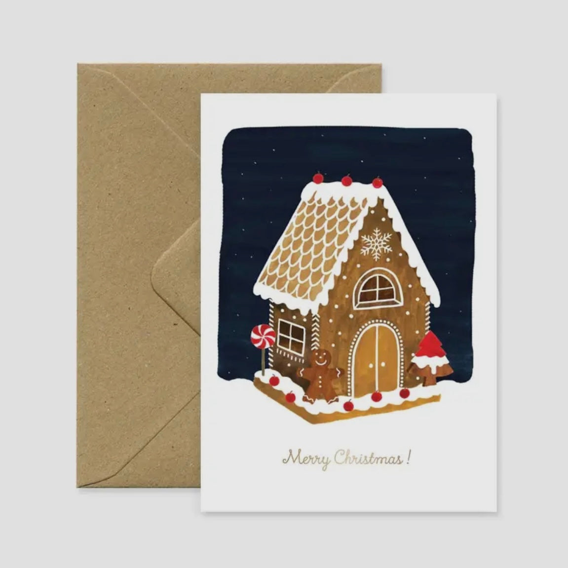 Grußkarte - Gingerbread House