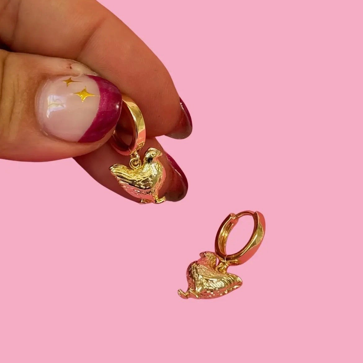 Ohrringe - Hühner (Gold/Silber)