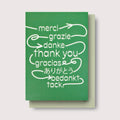 Grußkarte - Thank You Merci Danke