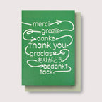 Grußkarte - Thank You Merci Danke