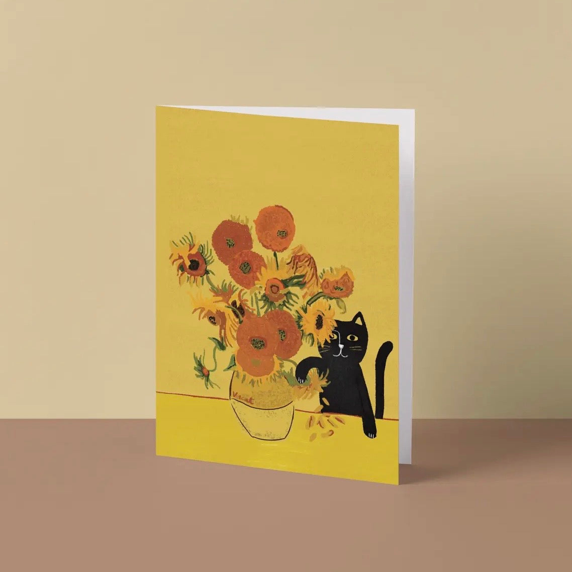 Grußkarte - Vincents Sunflower Vase