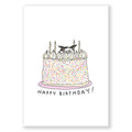 Grußkarte - Happy Birthday Cat Cake