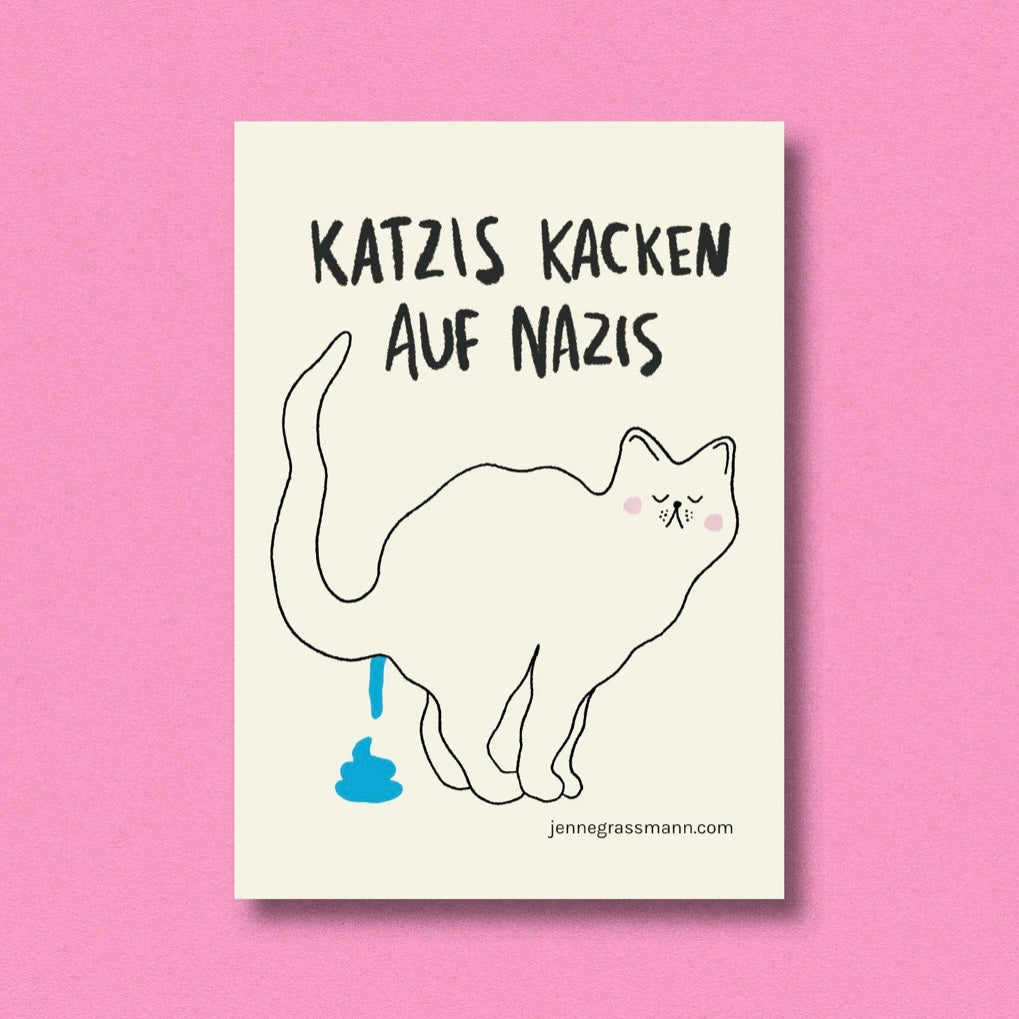 Sticker - Katzis Kacken Auf Nazis