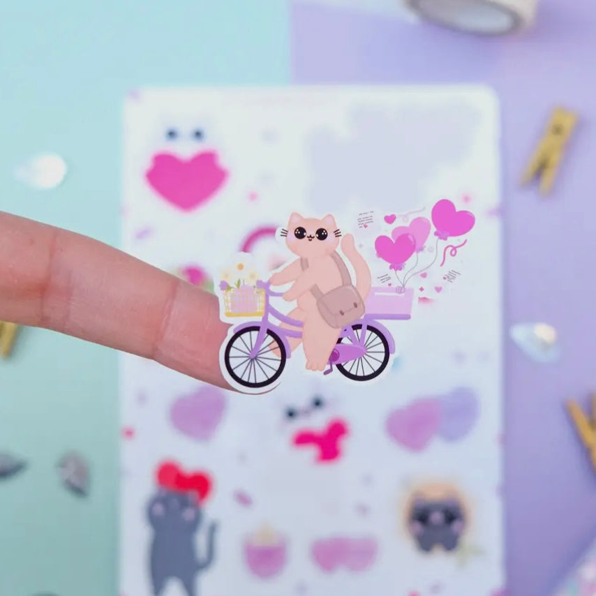 Stickerbogen - Love Cats