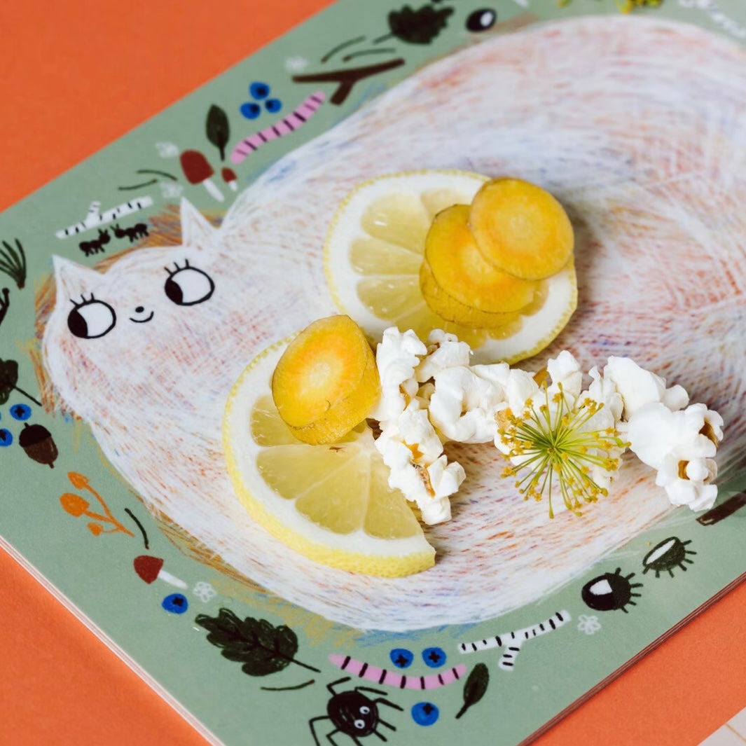 Brettchen - Weiße Katze