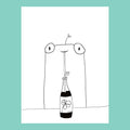 Postkarte - Cola Frosch