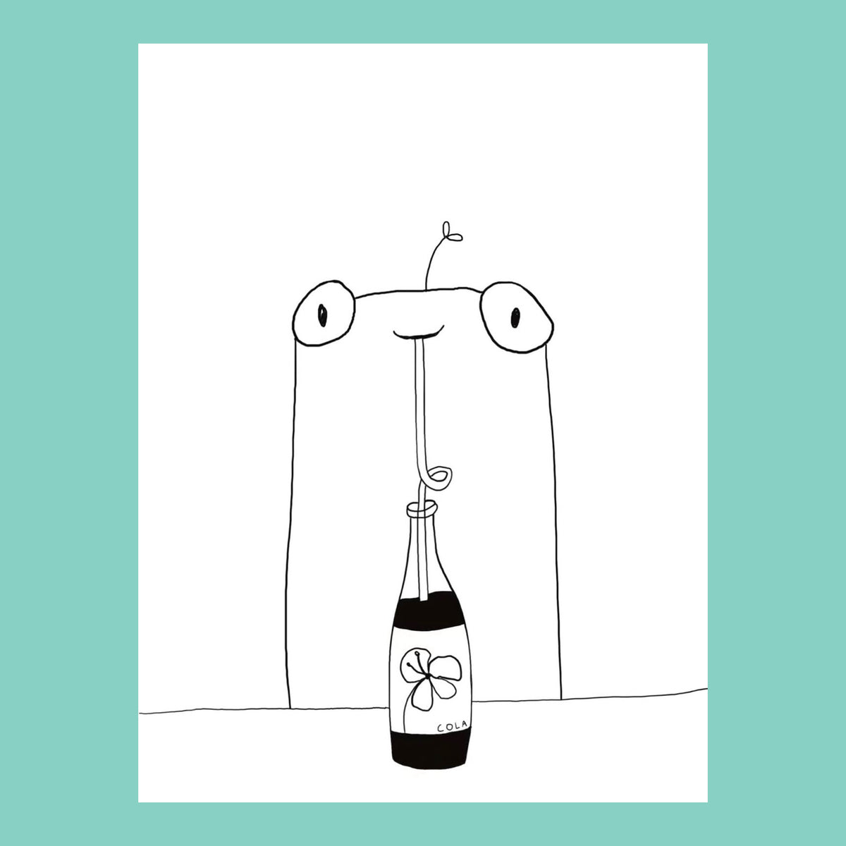 Postkarte - Cola Frosch