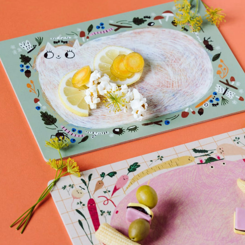 Brettchen - Weiße Katze