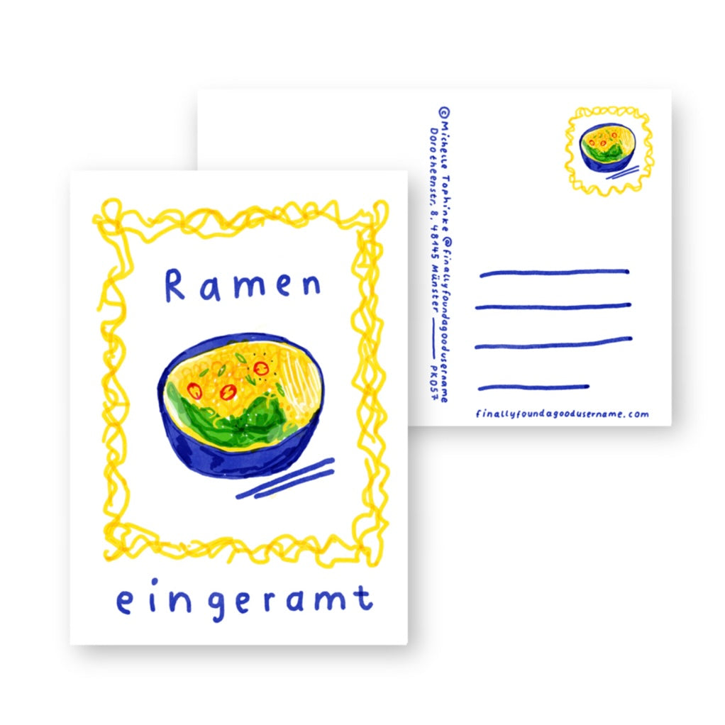 Postkarte - Ramen Eingeramt