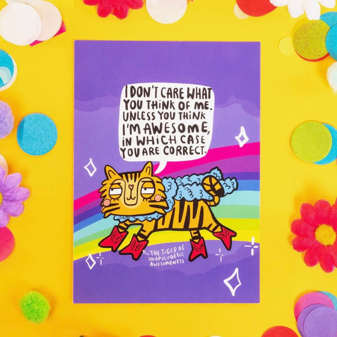 Postkarte - Awesome Tiger