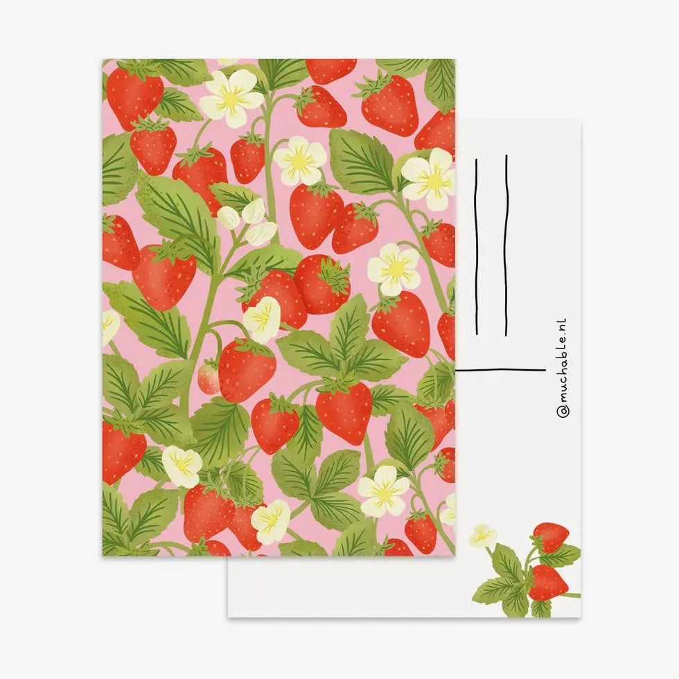 Postkarte - Erdbeeren