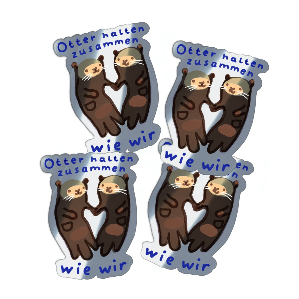 Aufkleber - Otter Halten Zusammen