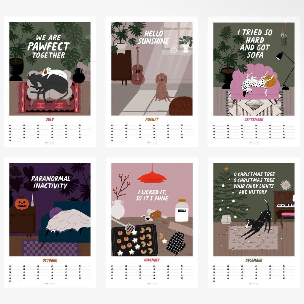 Wandkalender (undatiert) - Dogs