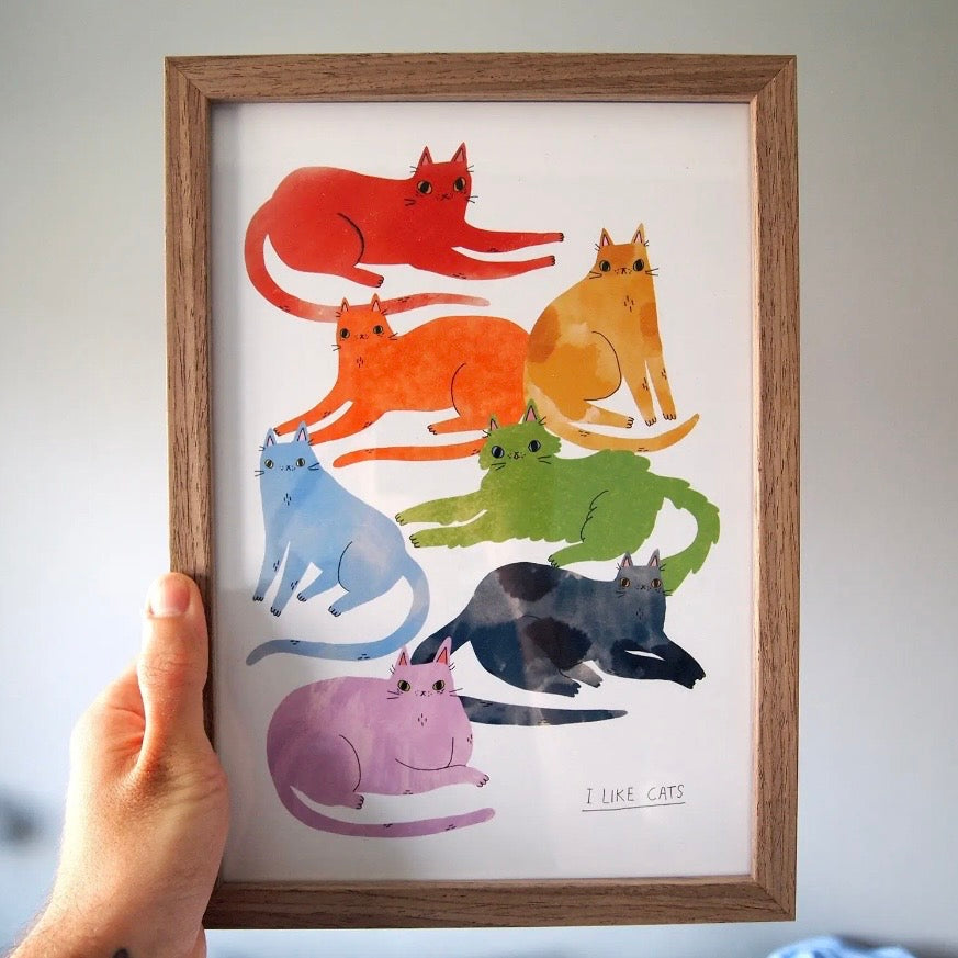A4 Print - Rainbow Cats