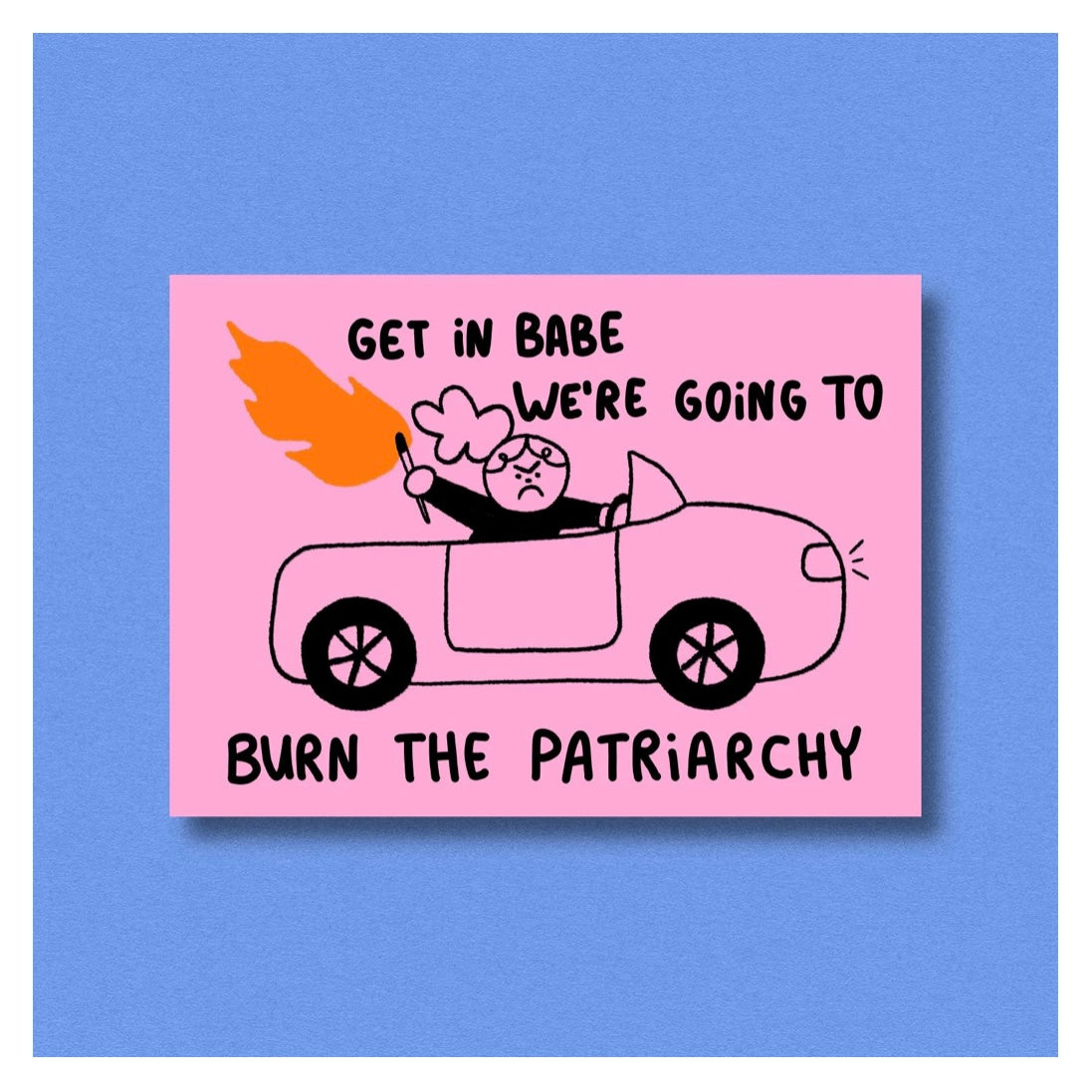 Postkarte - Get in Babe