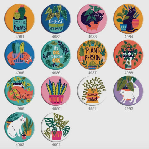 Buttons - Purrfect Plants