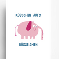 Postkarte - Küsschen auf's Rüsselchen