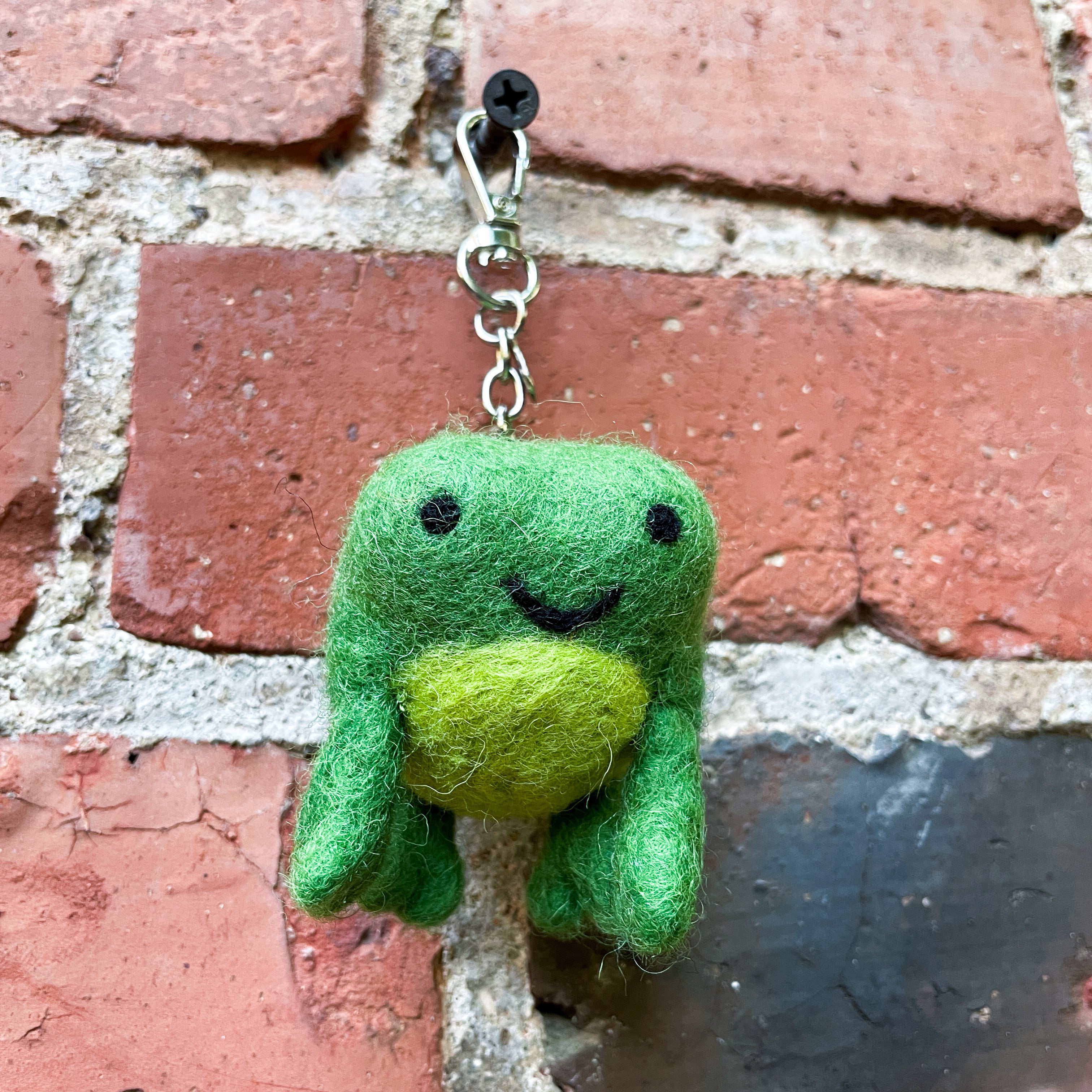 Schlüsselanhänger aus Filz - Frosch