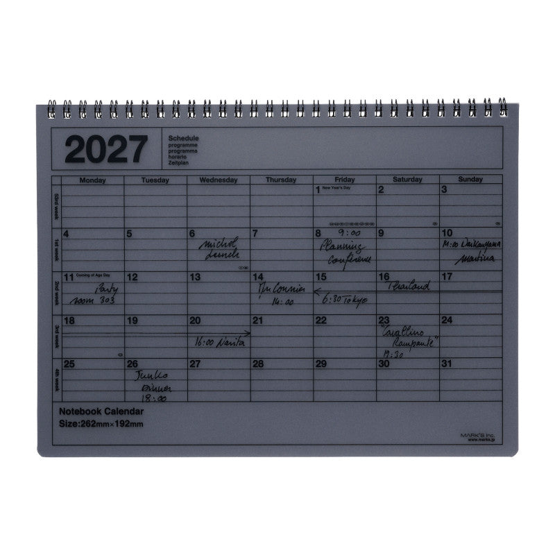 Tischkalender 2027 - 26x19cm