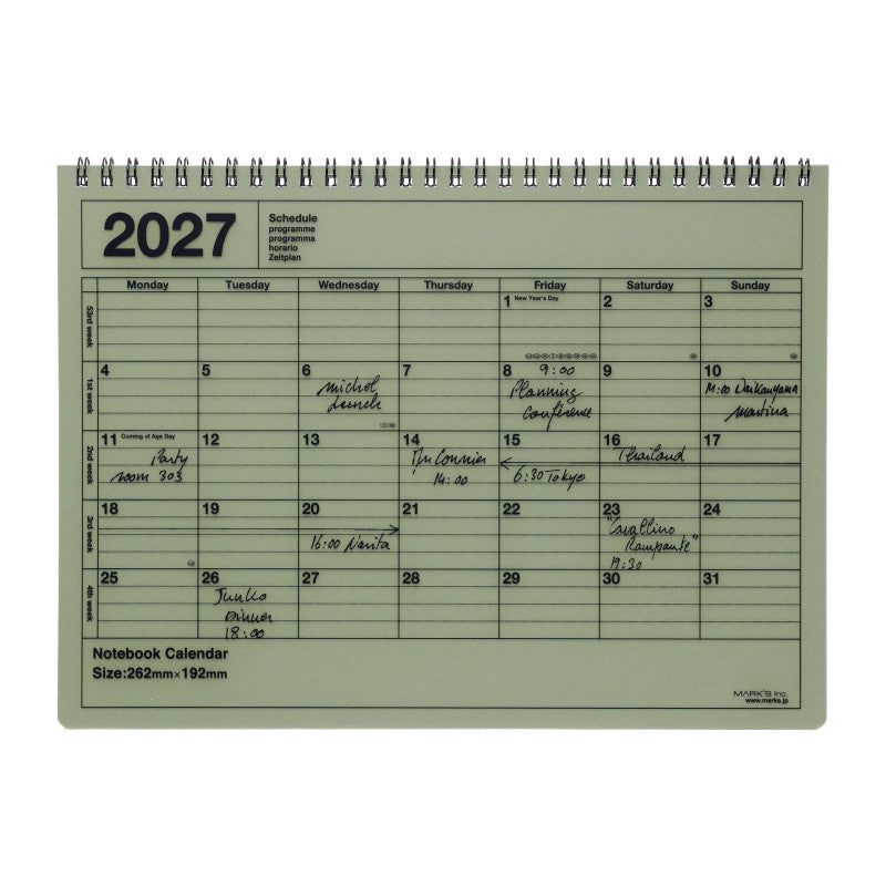 Tischkalender 2027 - 26x19cm