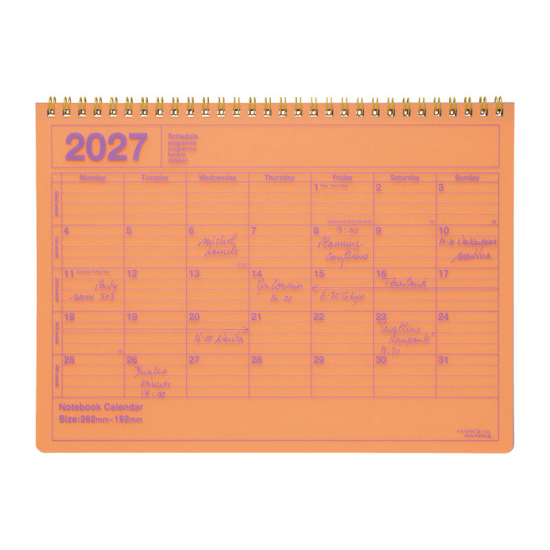 Tischkalender 2027 - 26x19cm