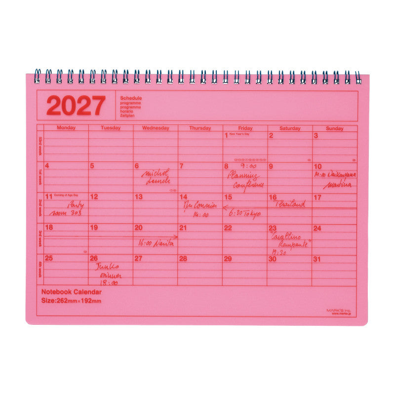 Tischkalender 2027 - 26x19cm
