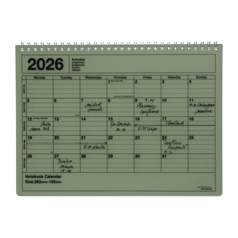 SALE Tischkalender 2026 - Grün