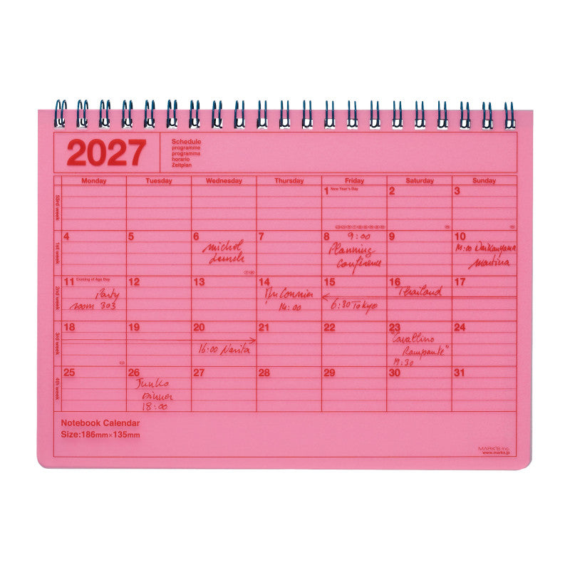 Tischkalender 2027 - 19x13cm