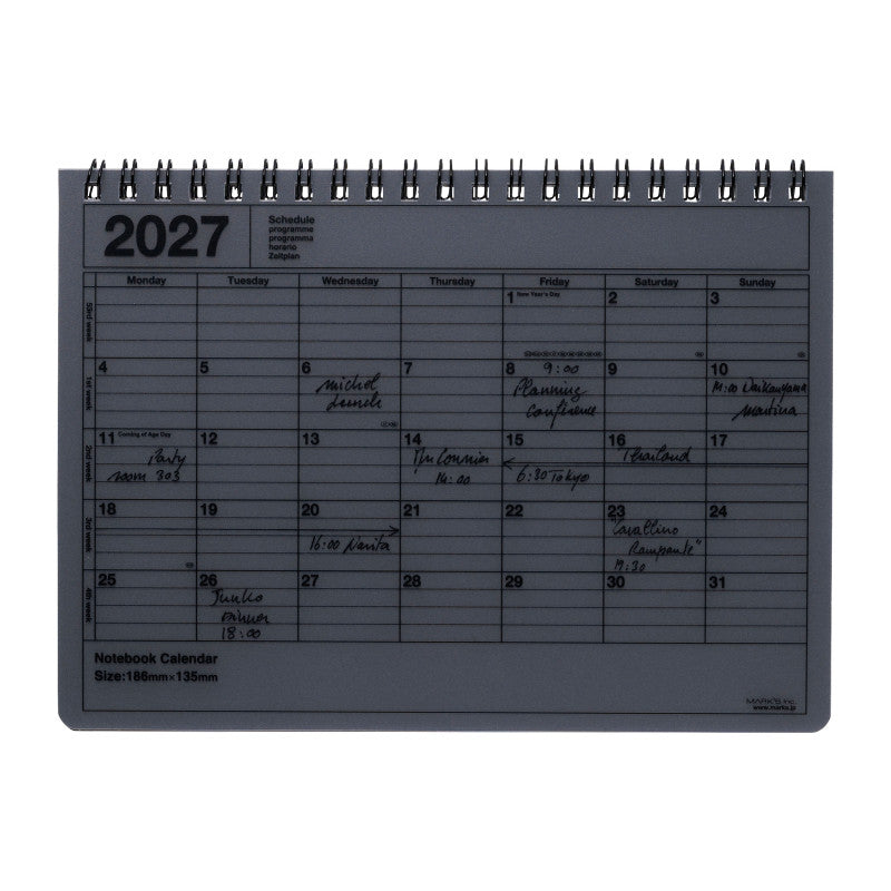 Tischkalender 2027 - 19x13cm
