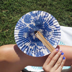 Pai Pai Fächer - Blaue Blumen