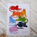 A4 Print - Rainbow Cats