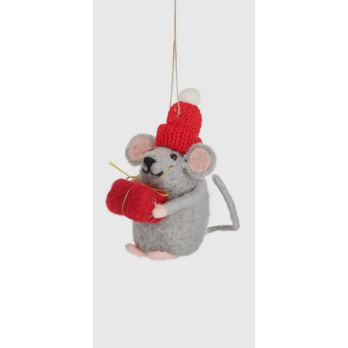 Anhänger aus Filz - Maus mit Geschenk