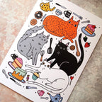 A4 Print - Kitchen Cats