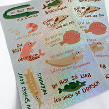 Stickerbogen - Glitzer Fische 1