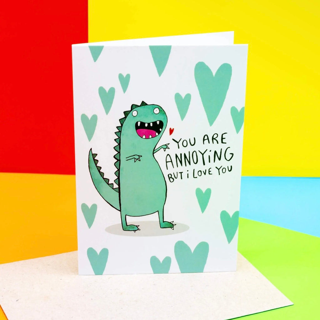 Grußkarte - Annoying Dino