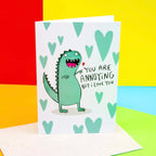 Grußkarte - Annoying Dino